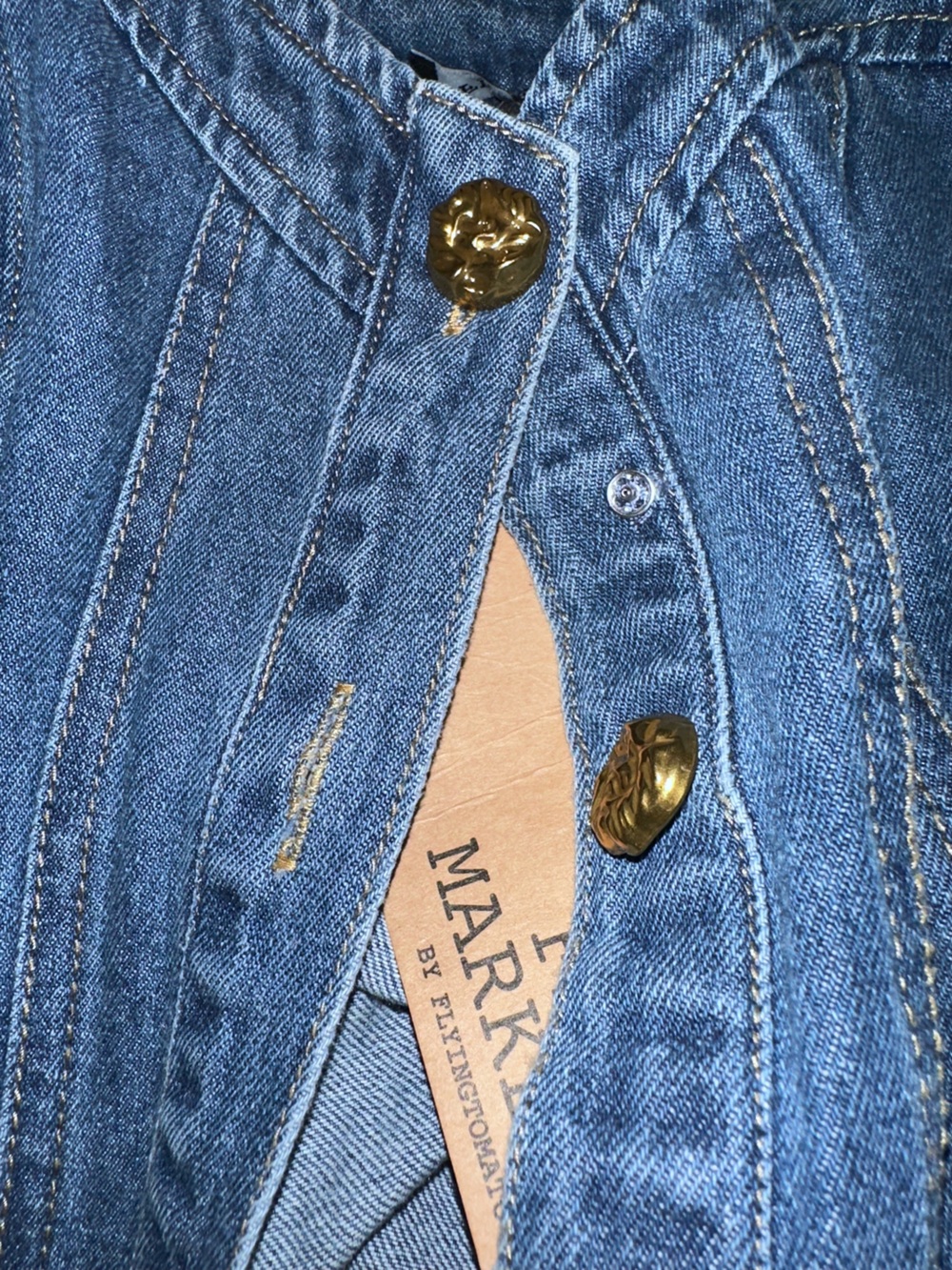 QUIET MOMENTS DARK WASH DENIM MIDI DRESS - Picture 7 of 10